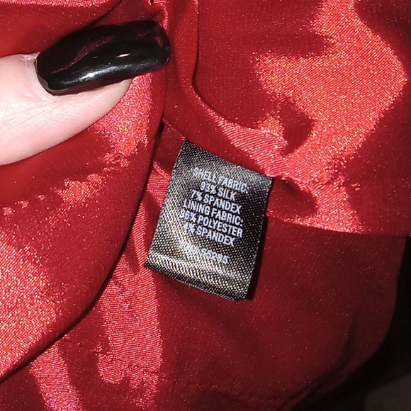 EXPRESS Design Studio- Ruby Red Silk Cocktail Dress-4 - Picture 9 of 9